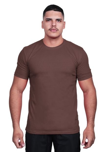 Camiseta Masculina Básica Techmalhas Marrom - Marca TECHMALHAS