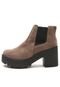 Bota Chelsea DAFITI SHOES Cano Curto Bege - Marca DAFITI SHOES