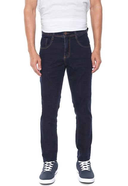 Calça Jeans Biotipo Slim Pespontos Azul-marinho - Marca Biotipo