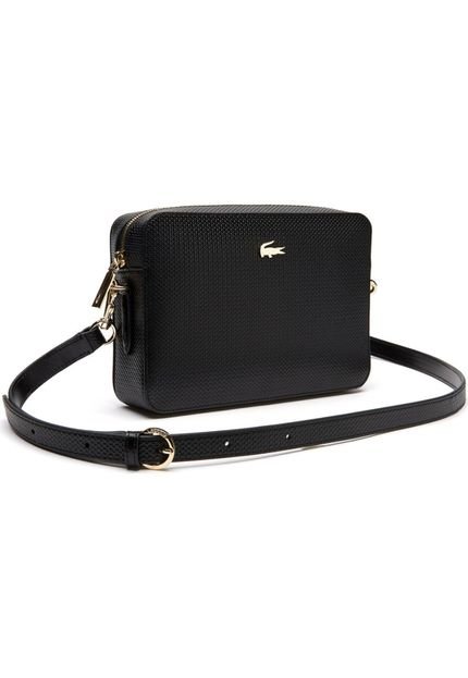 Bolsa Lacoste em Couro Preto - Marca Lacoste