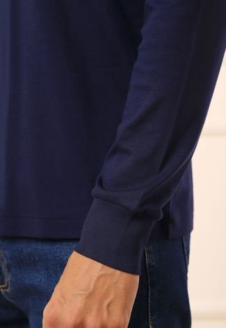 Camiseta Polo Ralph Lauren Logo Bordado Azul-Marinho