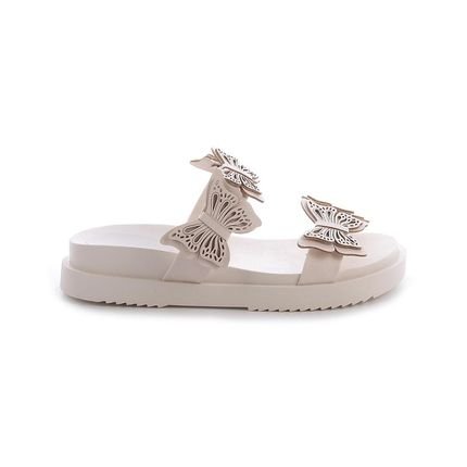 Sandália Papete Damannu Shoes Butterfly Off White - Marca Damannu Shoes