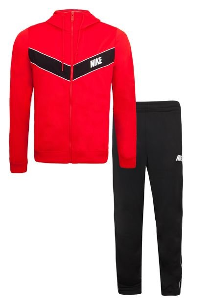 Agasalho Nike Sportswear Breakline Preto/Vermelho - Marca Nike Sportswear