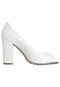 Peep Toe Dumond Salto Grosso Solado Tratorado Off-White - Marca Dumond