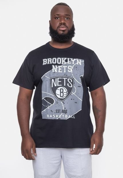 Camiseta NBA Plus Size Backcourt Brooklyn Nets Preta - Marca NBA