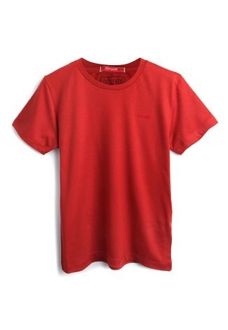 Camiseta Colcci Kids Menino Lisa Vermelha