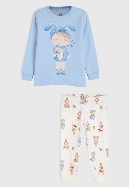 Pijama Infantil Brandili Longo Full Print Azul - Marca Brandili