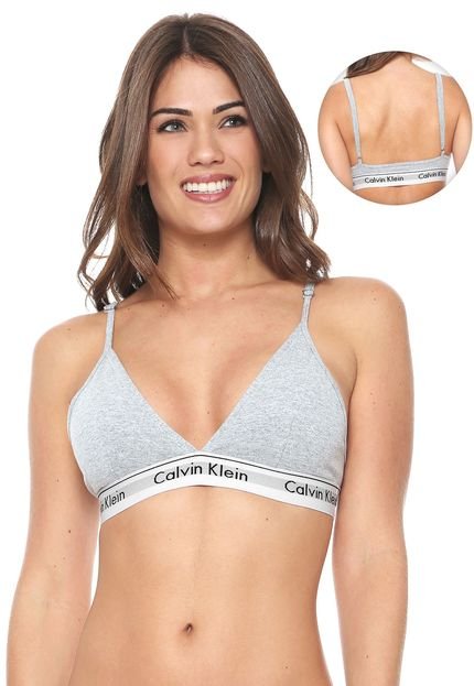 Top Calvin Klein Underwear Triângulo Modern Cinza - Marca Calvin Klein Underwear