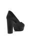 Scarpin DAFITI SHOES Veludo Meia-Pata Alta Preto - Marca DAFITI SHOES