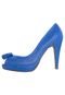 Peep toe Dumond Vazado Barbicacho Azul - Marca Dumond