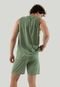 Pijama Linha Noite Masculino Regata Curto Verde - Marca Linha Noite