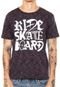 Camiseta Ride Skateboard Manga Curta A Lot of Information Azul/Rosa - Marca Ride Skateboard
