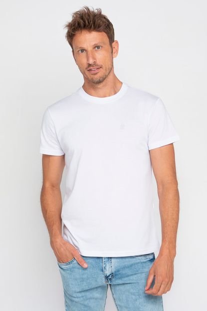 Camiseta Masculina Bordado Cinza Polo Wear Branco - Marca Polo Wear