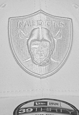 Boné New Era 39Thirty Tonal Classic Oakland Raiders Branco