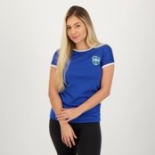 Camisa Placar Brasil Brasão Azul Feminina - Marca Placar