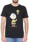 Camiseta Snoopy Estampada Preta - Marca Snoopy