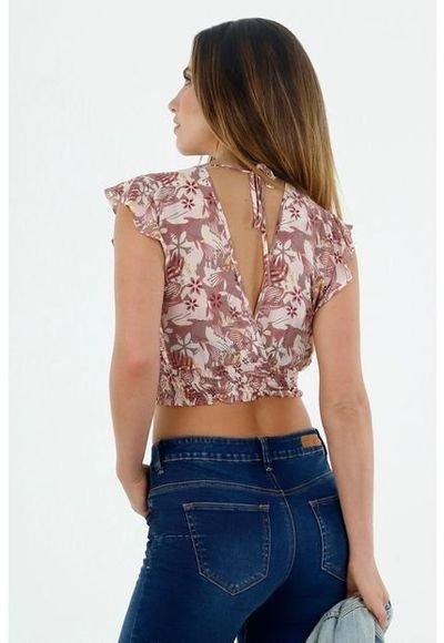 Camisa Para Mujer TopMark Con Estampado Y Manga Sisa Compra