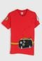 Camiseta Hering Kids Infantil Detetives Do Prédio Azul Vermelha - Marca Hering Kids
