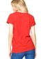 Camiseta Colcci Bordado Vermelha - Marca Colcci