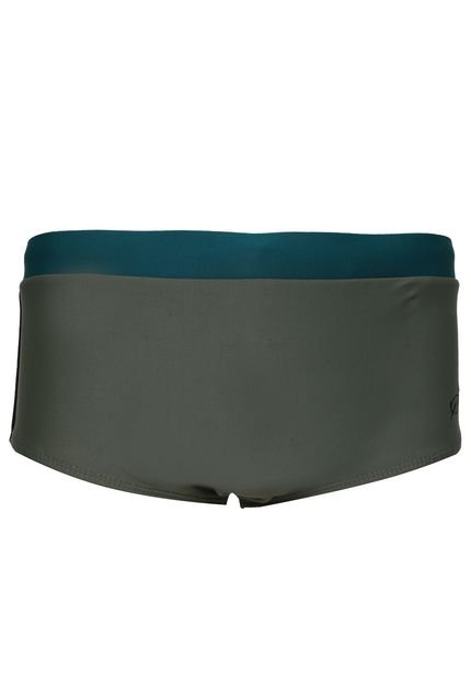 Sunga Blue Man Slip Bordado Verde - Marca Blue Man