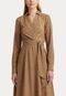 Vestido Lauren Ralph Lauren Midi Transpassado Bege - Marca Lauren Ralph Lauren