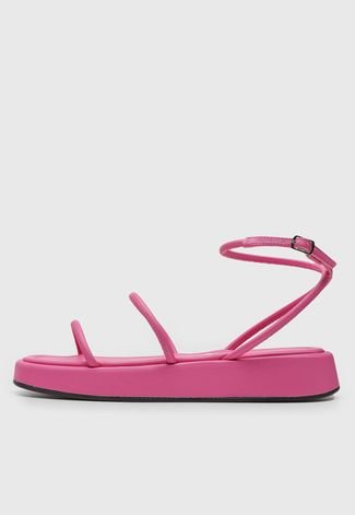 Sandália Dafiti Shoes Tiras Rosa - Compre Agora