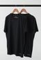 Kit 2pçs Camiseta Calvin Klein Underwear Crew Preta - Marca Calvin Klein Underwear