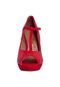 Peep Toe Vizzano Tira Vermelho - Marca Vizzano