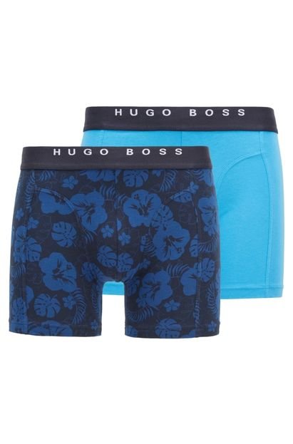 Conjunto BOSS 2 cuecas boxer estampadas Azul - Marca BOSS