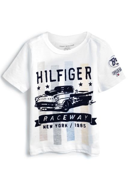 Camiseta Tommy Hilfiger Kids Menino Frontal Off-White - Marca Tommy Hilfiger Kids