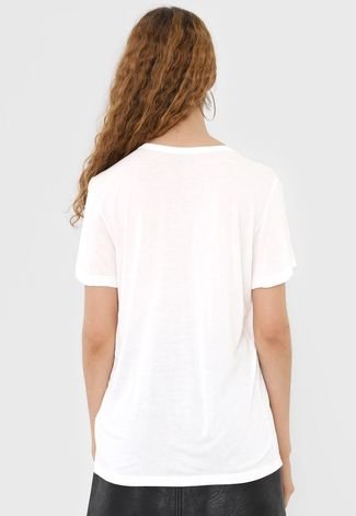 Camiseta Colcci Lettering Off-White