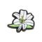 Jibbitz Charm Lily Flower  Branco - Marca Crocs
