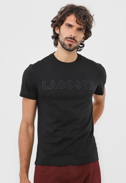 Camiseta Lacoste Logo Preta - Marca Lacoste