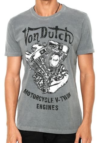 Camiseta Von Dutch  Engines Cinza