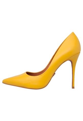 Scarpin Carrano Bico Fino Amarelo Compre Agora Dafiti Brasil