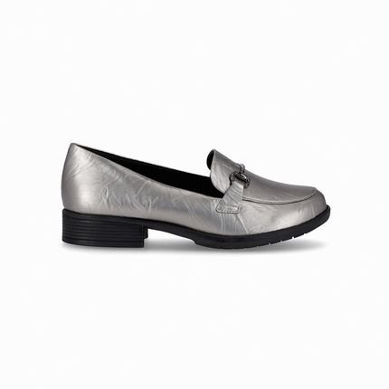 Loafer Leci Salto Baixo Pewter - Marca Piccadilly