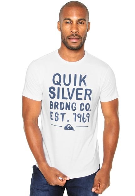 Camiseta Quiksilver Slim Fit Marine Spray Branca - Marca Quiksilver