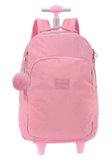 Mochila Com Rodinhas Luxcel Up4you 51610  Rosa - Marca Luxcel