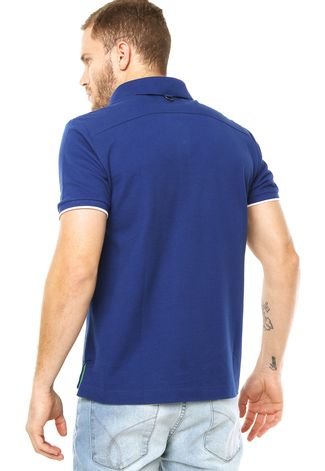 Camisa Polo Sergio K Logo Azul