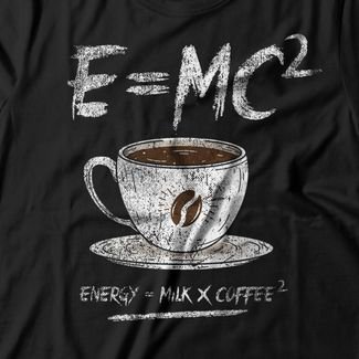 Camiseta Feminina Coffee Energy Formula - Preto