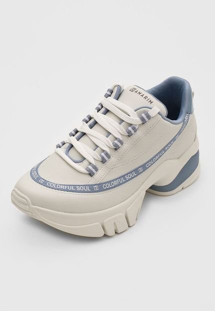 Tênis Dad Sneaker Chunky Ramarim Color Branco/Azul - Marca Ramarim