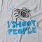 Camiseta Feminina I Shoot People - Mescla Cinza - Marca Studio Geek 