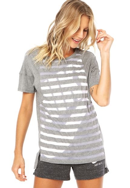 Camiseta Nike Sportswear Stripe Cinza - Marca Nike Sportswear
