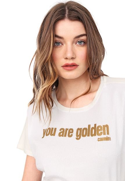 Camiseta Carmim Golden Off-White - Marca Carmim