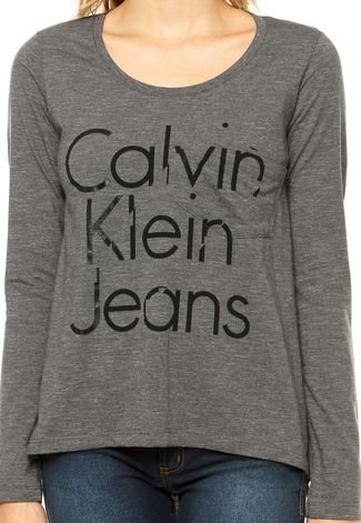 Blusa Calvin Klein Jeans Cinza