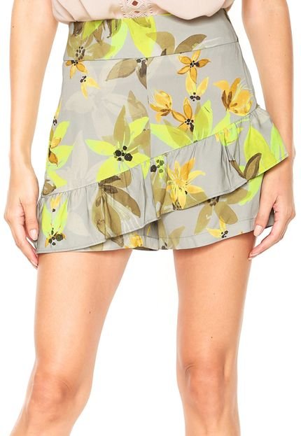 Short Colcci Babado Cinza - Marca Colcci