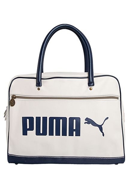 Bolsa Puma Campus Grip Bag Peacoat Fashion Off White - Marca Puma