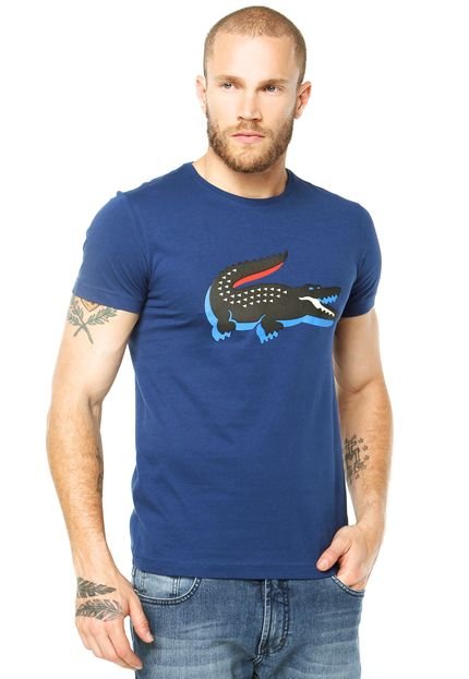 Camiseta Lacoste Tag Azul - Marca Lacoste