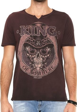 Camiseta John John Logo Vinho - Compre Agora