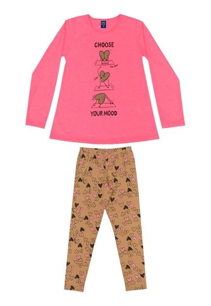 Conjunto Blusa e Calça Infantil Menina Bee Loop Rosa Pink - Marca Bee Loop